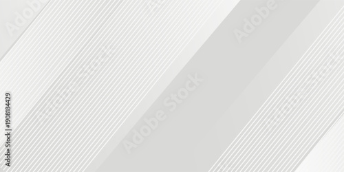 background design with diagonal line pattern in grey colour. Vector white horizontal template for business banner, formal invitation backdrop, luxury.