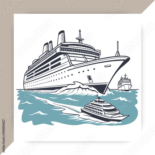Cruise Ship and Sailboat Nautical Set,Ocean Travel and Marine Transport Vector Illustration,Cruise Ship vector,Cruise Ship design,Cruise Ship concept, Cruise Ship post,Cruise Ship cartoon,Cruise Ship 
