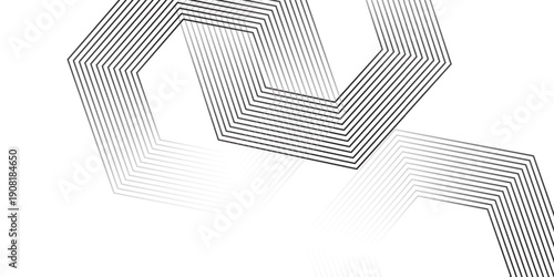 Abstract background of white hexagons overlapping layers on bright space with line effect decoration. Circle style concept modern graphic design element for banner, flyer, card. vector