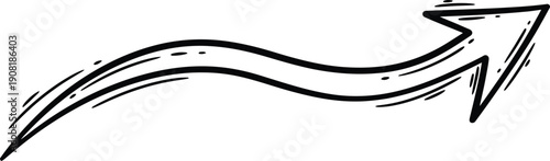 Abstract black line art with wavy motion and dynamic strokes