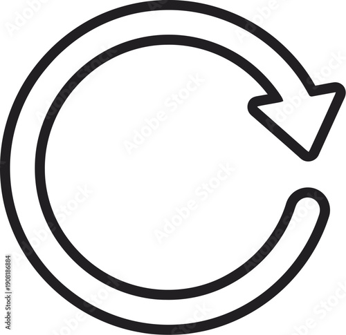 Refresh or reload icon with circular arrow