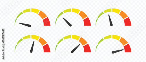 Gauge Indicator Vector – Performance and Status Level Icons