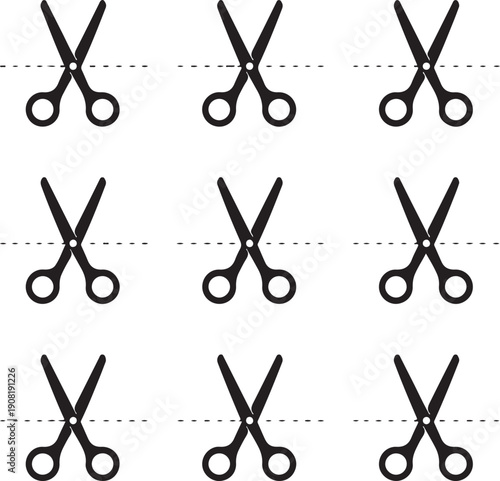 Scissors in two styles. The icon is isolated on a white background