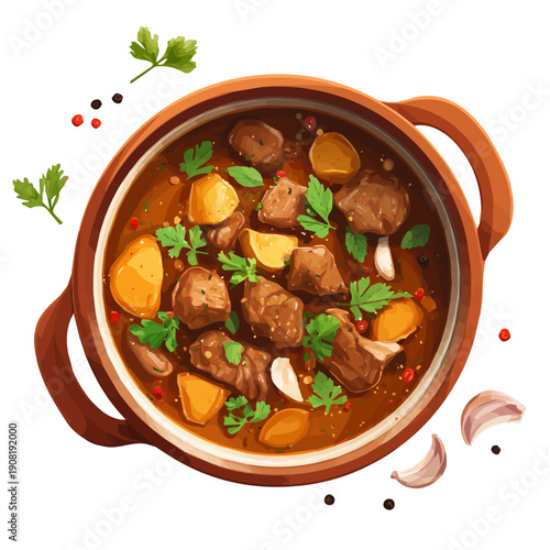 Lamb Stew, illustrated as a clean 2D flat vector icon isolated on a white background