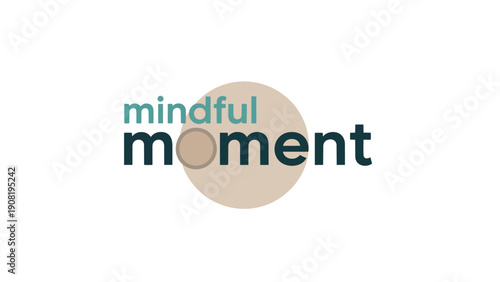 A serene graphic representing mindful living and personal reflection through minimalist design elements, utilizing calming color choices for mental