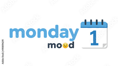 A graphic representation capturing the pervasive sentiment of melancholy and weariness that often accompanies the commencement of the work week,