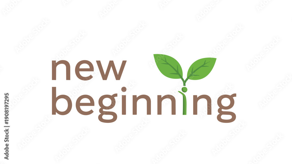 Fototapeta premium Vibrant new beginning concept with stylized plant human figure symbolizing fresh growth and natural renewal