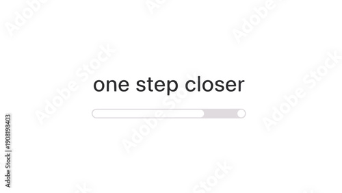 A crisp, minimalist digital interface displays a smooth, grey progress bar subtly indicating advancement toward a defined objective, fostering user
