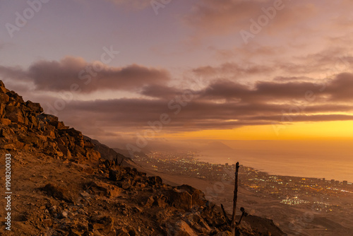 sunset in the mountains