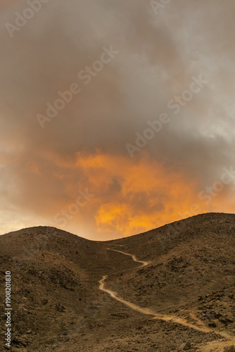 sunset in the desert