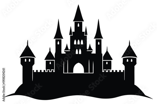 Castle vector silhouette Single collection 