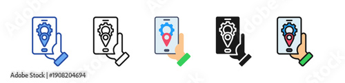Enterprise Mobility Icon Multi Style Illustration