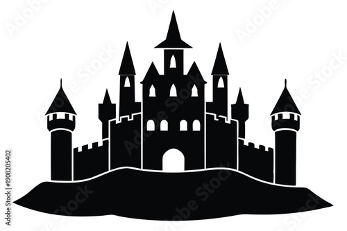 Castle vector silhouette Single collection 