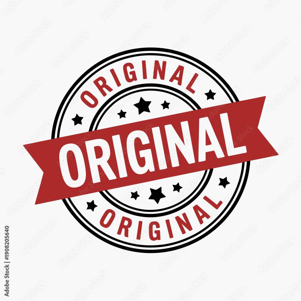 Fototapeta premium Original Stamp Badge – Authentic Genuine Quality Seal Illustration