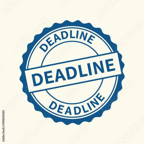 Deadline Stamp Badge – Urgent Due Date Time Management Seal