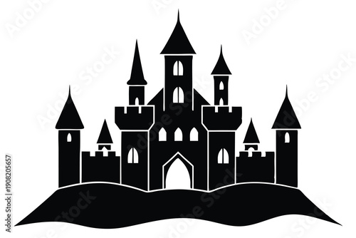 Castle vector silhouette Single collection 