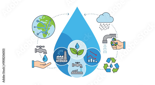 Celebrating World Water Day with Conservation Efforts Globally on a Clear Day