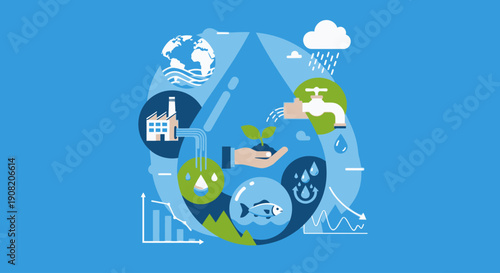 Celebrating World Water Day with Conservation Efforts Globally on a Clear Day