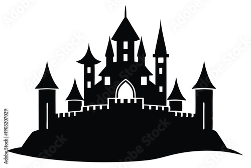 Castle vector silhouette Single collection 