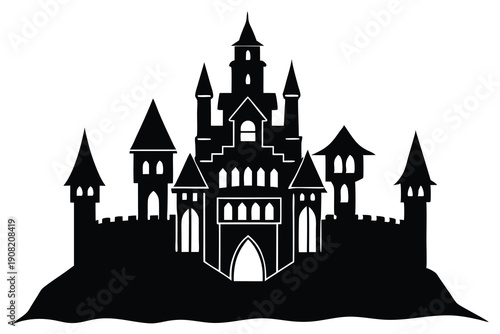 Castle vector silhouette Single collection 