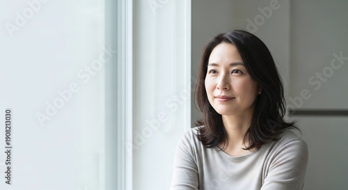 Portrait of Single Woman Sitting by Window with Soft Natural Light Free Download Portrait of Single Woman Sitting by Window with Soft Natural Light - GFXLoad