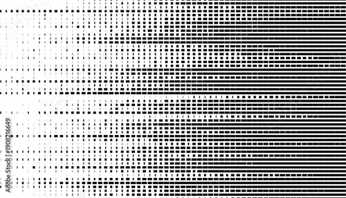 Abstract Monochrome Linear Square Pattern with smooth transition effect. Geometric Halftone Gradient Vector. Easy to edit and recoloured. Vector Format Illustration. EPS10 
