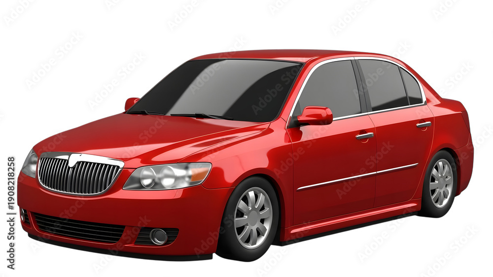 Obraz premium Red buick sedan isolated on transparent background