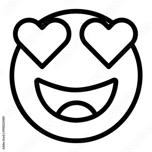 Love emoji Line Icon