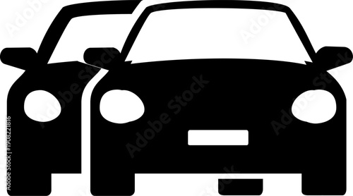 Black Car Silhouette Symbolizing Automotive Service, Repair, or Maintenance