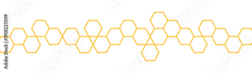 Abstract honeycomb wave background divider border card poster illustration vector