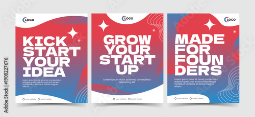 Gradient social media design template