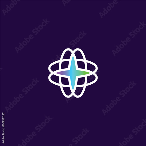 artificial intelligence logo design vector template