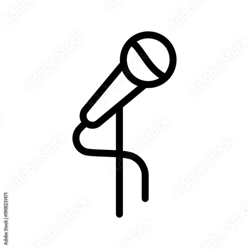 Minimalist Microphone UI Icon for Voice Search and Audio Recording Apps