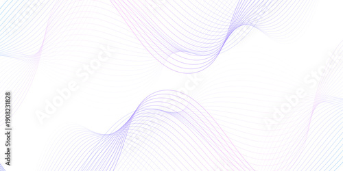 blue purple wave curve lines banner background .Digital frequency track equalizer. Stylized line art background. modern soft luxury texture with smooth and clean vector subtle background illustration