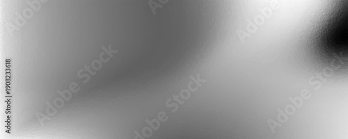 Silver foil background with metal mirror texture. Chrome gradient surface with light gloss simple abstract eps 10