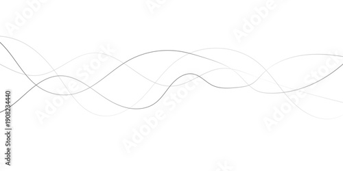 gray wave curve lines banner background design. Digital frequency track equalizer. Stylized line art background. modern soft luxury texture with smooth and clean vector subtle background illustration