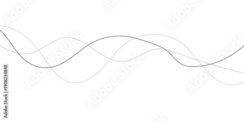 gray wave curve lines banner background design. Digital frequency track equalizer. Stylized line art background. modern soft luxury texture with smooth and clean vector subtle background illustration