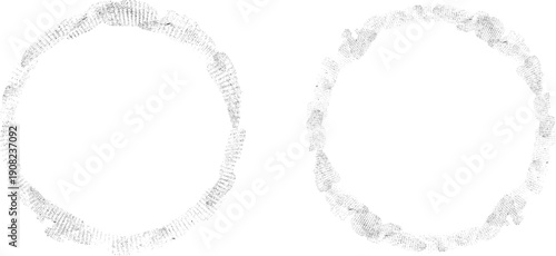 Sprayed black circle border frame .Graffiti art design . Noise dispersion logo . Spray effect .Grunge texture . Distressed element .vector 