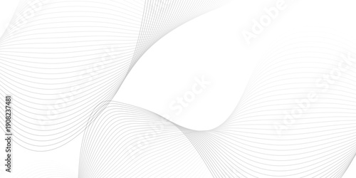 gray wave curve lines banner background design. Digital frequency track equalizer. Stylized line art background. modern soft luxury texture with smooth and clean vector subtle background illustration