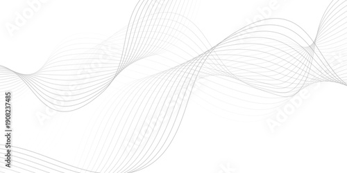 gray wave curve lines banner background design. Digital frequency track equalizer. Stylized line art background. modern soft luxury texture with smooth and clean vector subtle background illustration