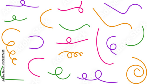 Hand drawn doodle lines vector image