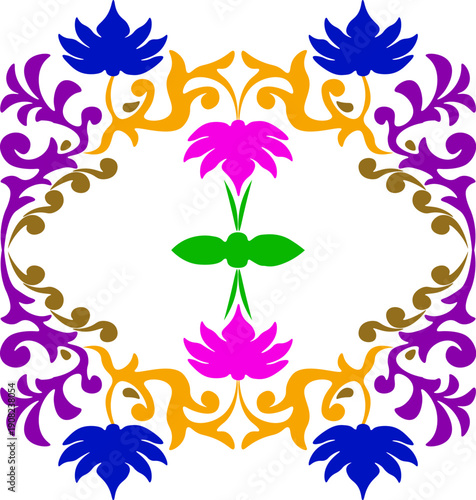 Floral pattern. wood carving pattern