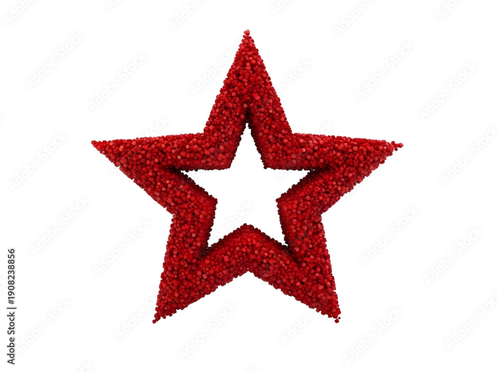 Obraz premium red star isolated on a transparent background