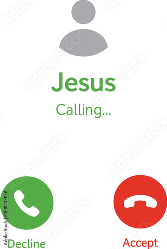 Jesus Calling Christian Faith Phone Screen Illustration