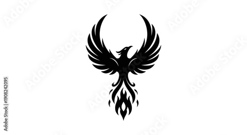 Phoenix symbol graphic black and white