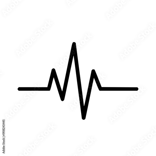 Dynamic representation of a vital health signal, illustrating a rhythmic heartbeat or sound wave for medical, audio, and scientific applications in digital interfaces