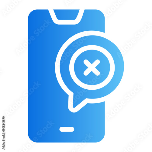 Phone disconnect Line Gradient Icon