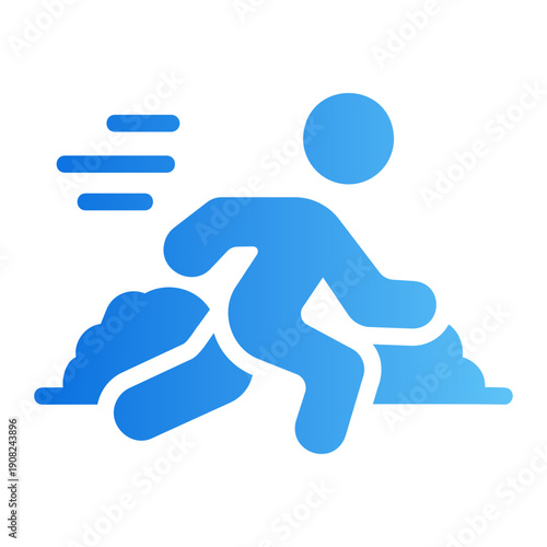 Running Line Gradient Icon