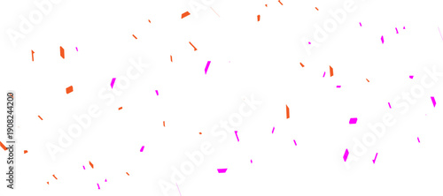 festive image featuring scattered confetti in yellow, blue, and magenta white background surface view, perfect for adding a celebratory touch to your designs.	