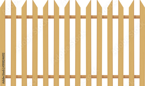 Wooden plank fence. Rural board outdoor barrier